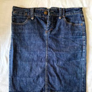 A|X Armani Exchange Dark Denim Pencil Skirt, small
